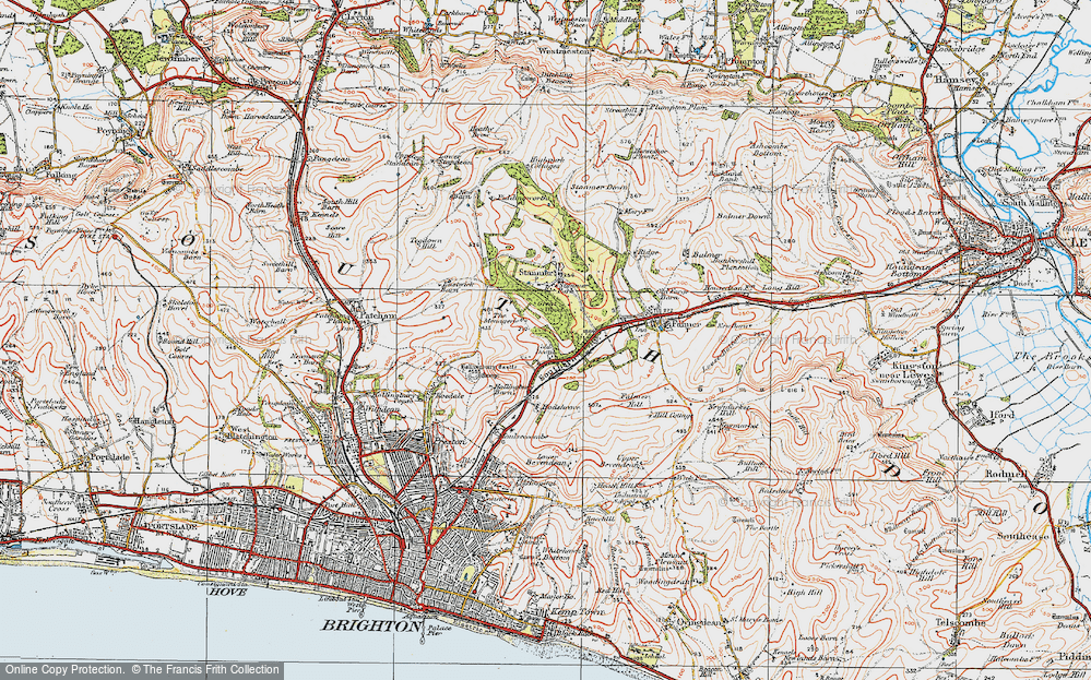 Old Map of Coldean, 1920 in 1920