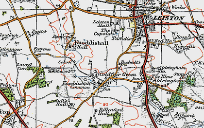 Old map of Coldfair Green in 1921