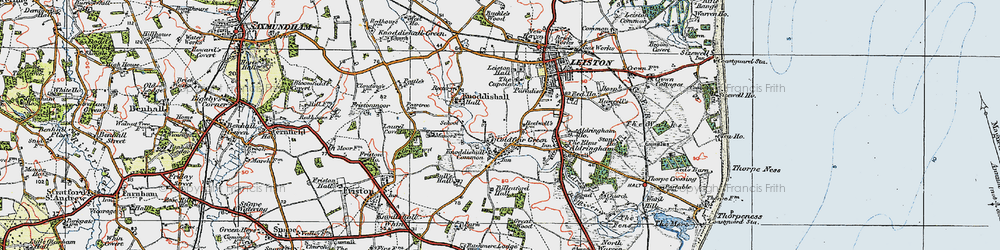 Old map of Coldfair Green in 1921