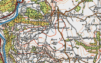 Old map of Coldharbour in 1919
