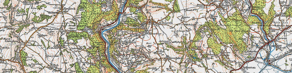 Old map of Coldharbour in 1919