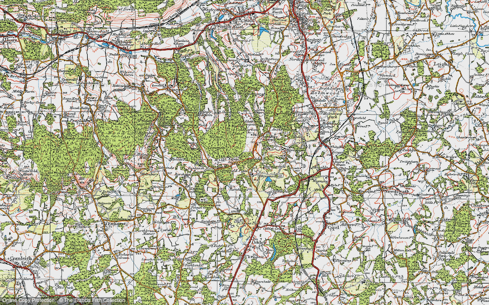 Old Map of Coldharbour, 1920 in 1920