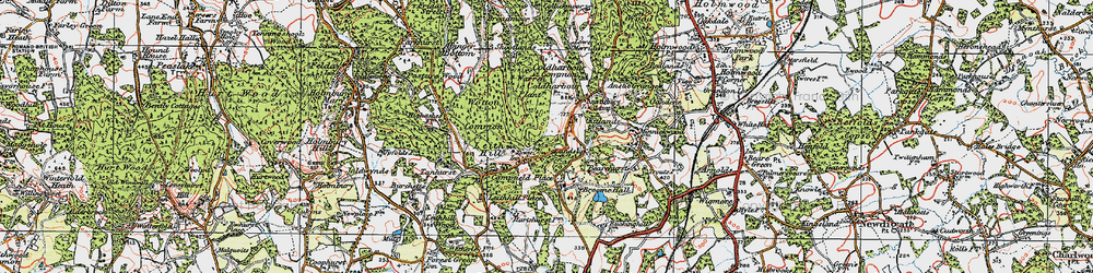 Old map of Bearehurst in 1920