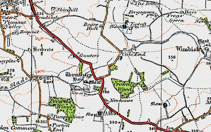 Old map of Abbots in 1920