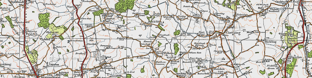 Old map of Blackhall in 1919