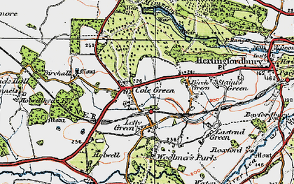 Old map of Cole Green in 1920