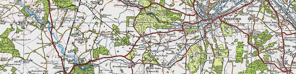 Old map of Birchall in 1920