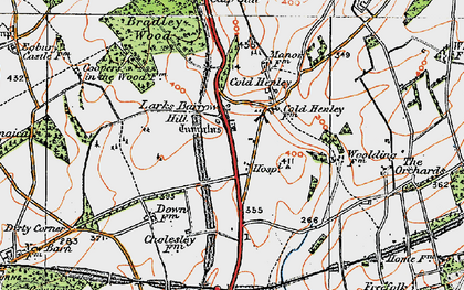 Old map of Whitnal in 1919