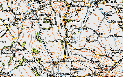Old map of Cole's Cross in 1919