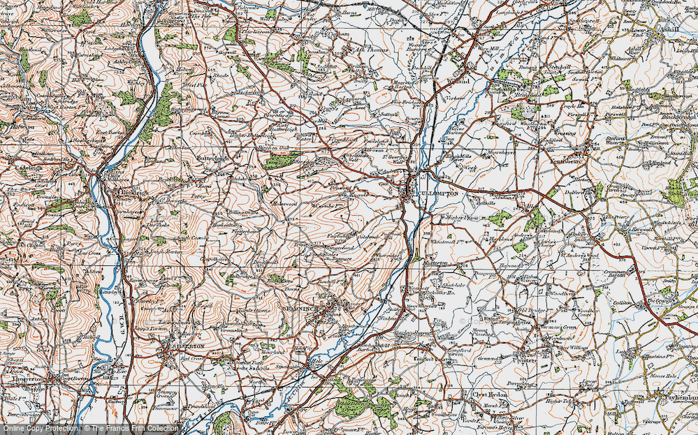 Old Map of Colebrook, 1919 in 1919