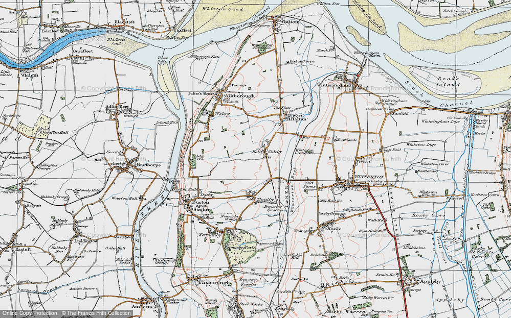 Old Map of Coleby, 1924 in 1924