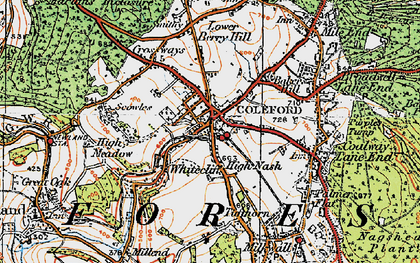 Old map of Coleford in 1919