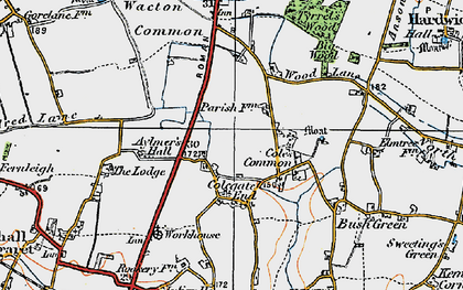 Old map of Colegate End in 1921