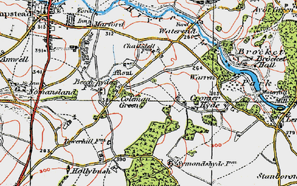 Old map of Coleman Green in 1920