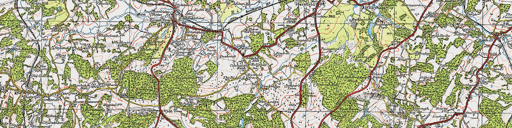 Old map of Colemans Hatch in 1920