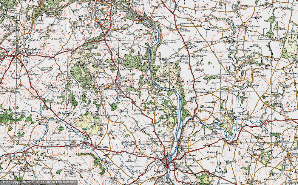 Old Map of Historic Map covering Boldings, The in 1921