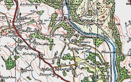 Old map of Boldings, The in 1921