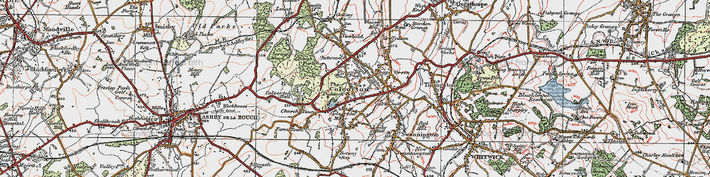 Old map of Coleorton in 1921