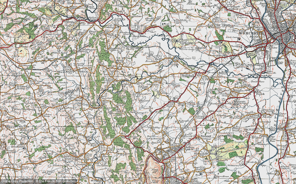Old Map of Coles Green, 1920 in 1920