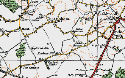 Old map of Coles Green in 1921