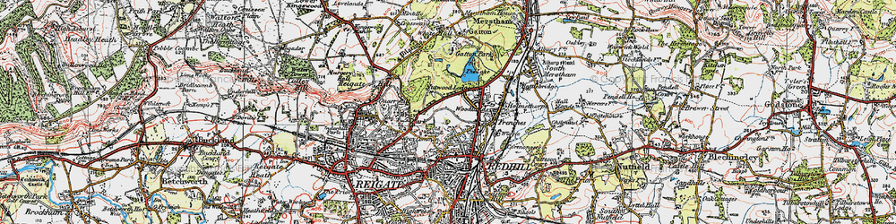 Old map of Coles Meads in 1920