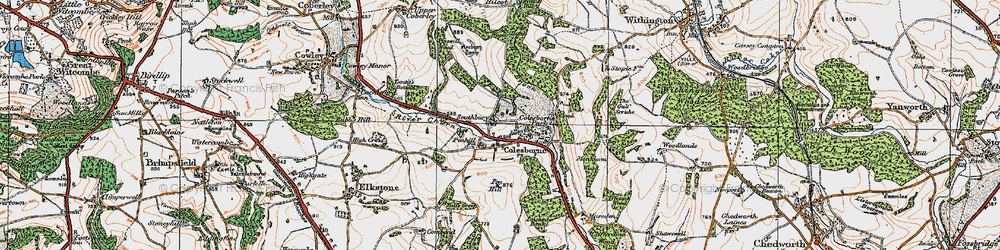 Old map of Barncombe Bottom in 1919
