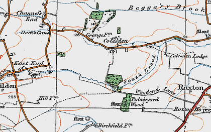 Old map of Colesden in 1919