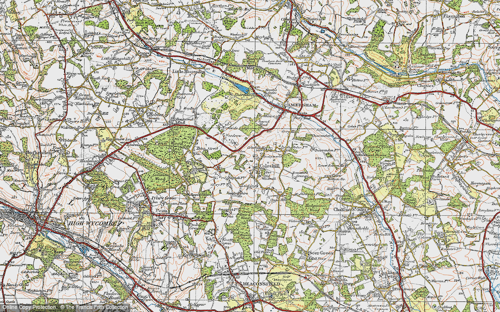 Old Map of Coleshill, 1920 in 1920