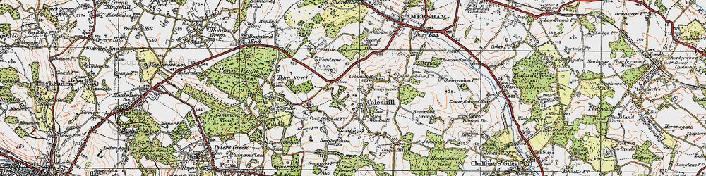 Old map of Coleshill in 1920