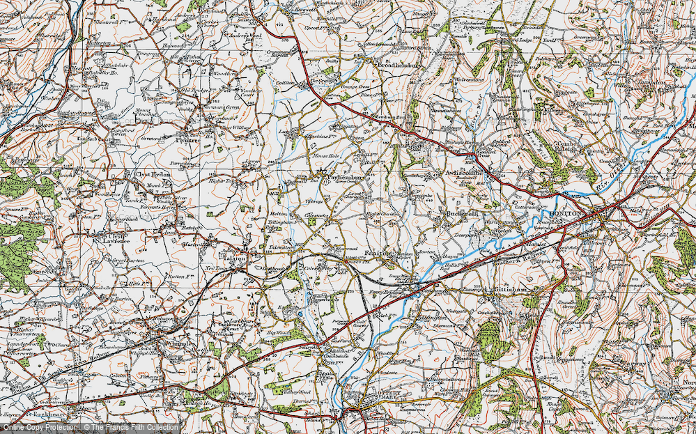 Old Map of Colestocks, 1919 in 1919