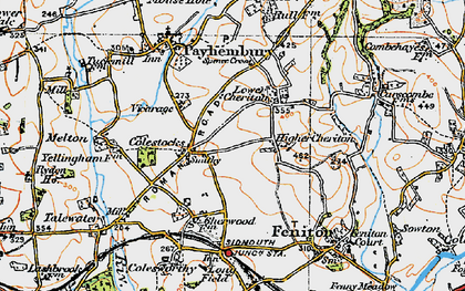 Old map of Colestocks in 1919