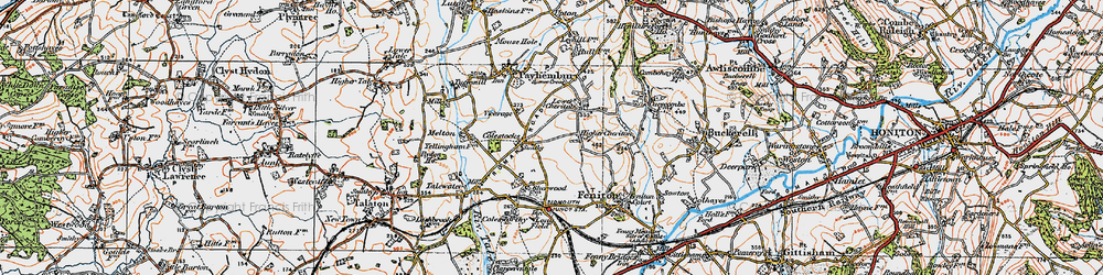 Old map of Colestocks in 1919
