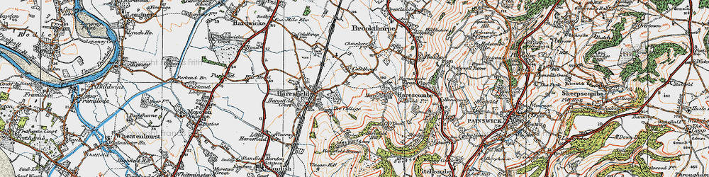 Old map of Colethrop in 1919