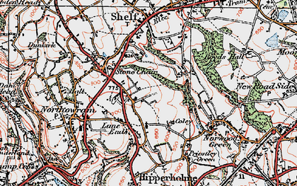 Old map of Coley in 1925