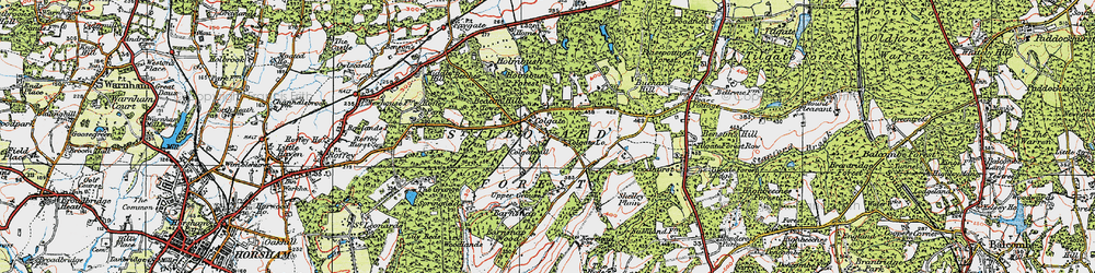 Old map of Colgate in 1920