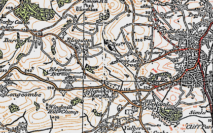 Old map of Collaton St Mary in 1919