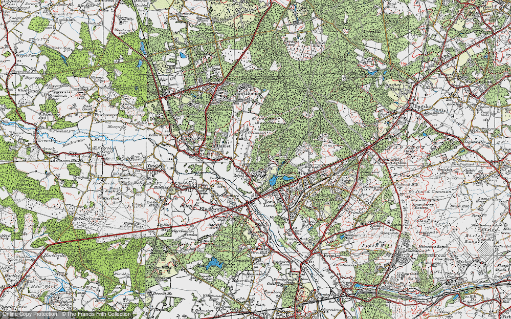 Old Map of Historic Map covering Royal Military Academy in 1919