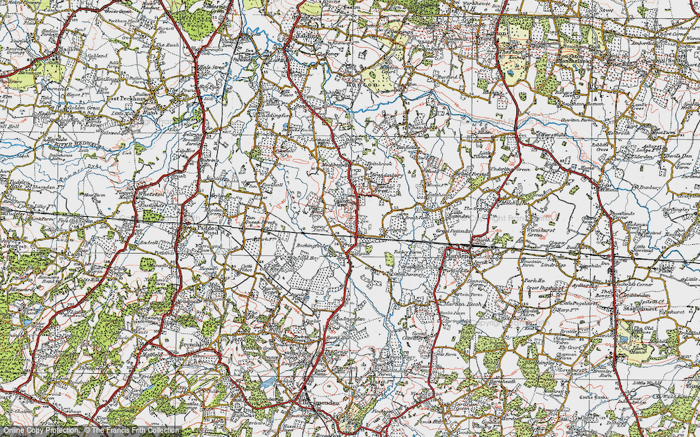 Old Map of Collier Street, 1921 in 1921
