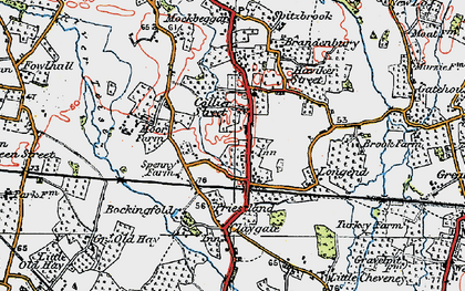 Old map of Collier Street in 1921