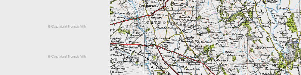 Old map of Collin in 1925