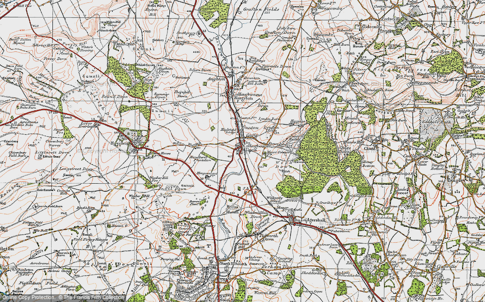 Old Map of Collingbourne Ducis, 1919 in 1919