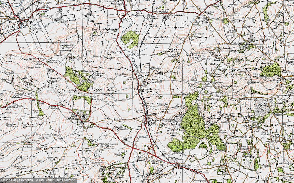 Old Map of Collingbourne Kingston, 1919 in 1919