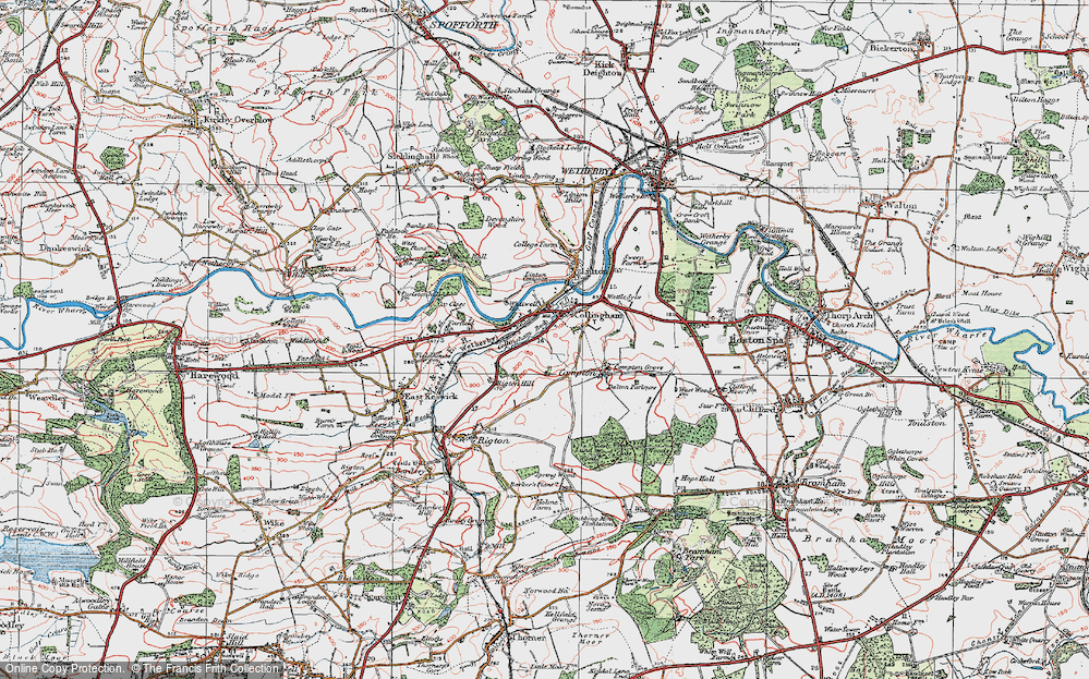 Old Map of Collingham, 1925 in 1925