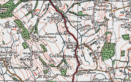 Old map of Collington in 1920