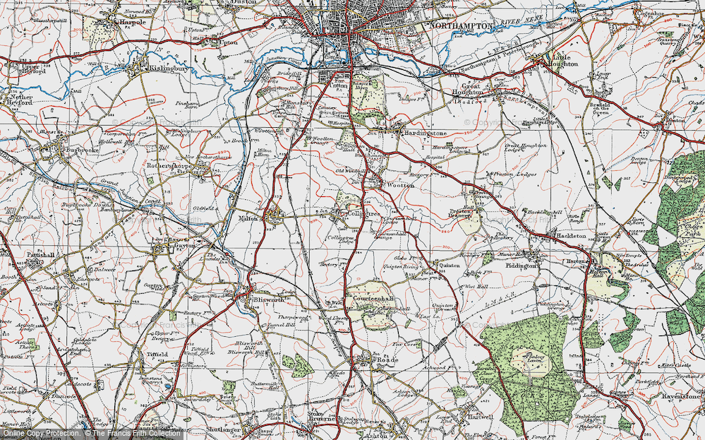 Old Map of Collingtree, 1919 in 1919