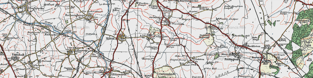 Old map of Collingtree in 1919