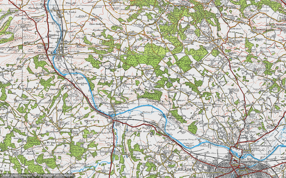 Old Map of Historic Map covering Baulk, The in 1919