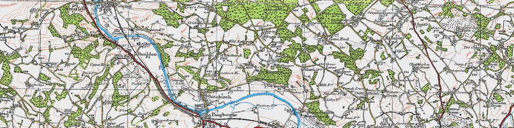 Old map of Collins End in 1919