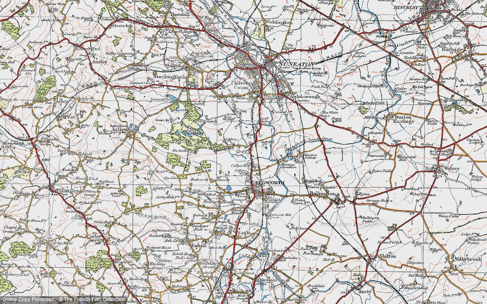 Old Map of Collycroft, 1920 in 1920