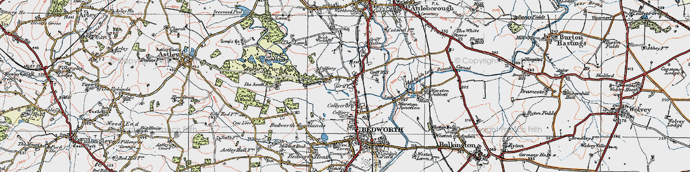 Old map of Collycroft in 1920